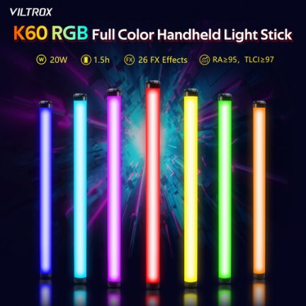 VILTROX K60 Handheld RGB LED Light Stick Black (22.8")