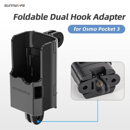 Expansion Adapter Foldable Dual Hooks Adapte for Osmo Pocket 3