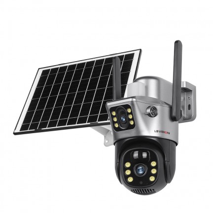 SOLAR CAMERA V380 LS-CS3-4G-EU 2K 4G/Wifi Dual Lens PTZ 8W Solar Camera Outdoor