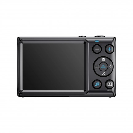 Digital Camera MP3 Player Auto Focus 2.8inch Screen Compact US - black