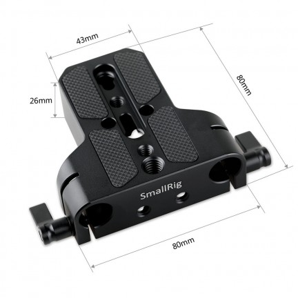 SmallRig Baseplate with Dual 15mm Rod Clamp