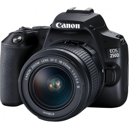 Canon EOS 250D Camera with 18-55mm and Bag 32GB Memory Card Kit