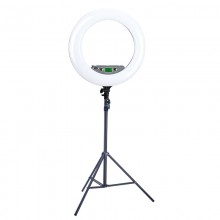 NiceFoto LR-480AII 50W 18″3200-6500K Dimmable Diva LED Ring Light with Stand