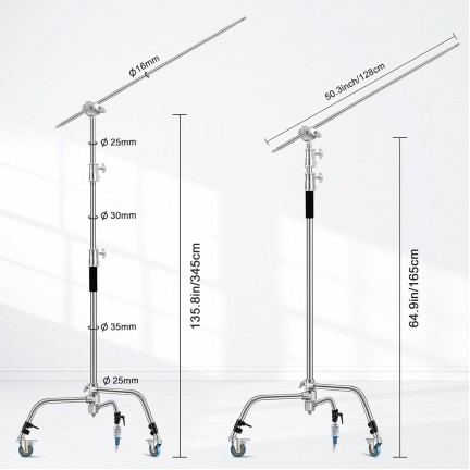 NiceFoto Y660IIB C-Light Stand with Casters