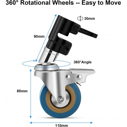 NiceFoto Y660IIB C-Light Stand with Casters