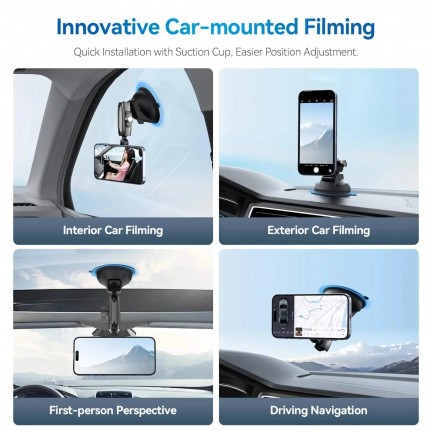 TELESIN Suction Cup Magnetic Phone Mount Holder Smartphone Magsafe