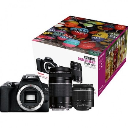 Canon EOS 250D + EF-S 18-55mm f/3.5-5.6 III + EF 75-300mm f/4-5.6 III Double Lens Kit