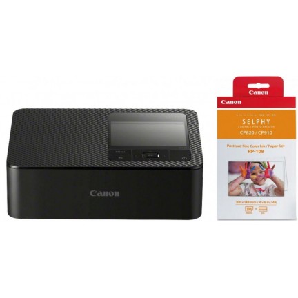 Canon SELPHY CP1500 Compact Photo Printer with RP-108 Color Ink and Paper Set