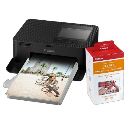 Canon SELPHY CP1500 Compact Photo Printer with RP-108 Color Ink and Paper Set