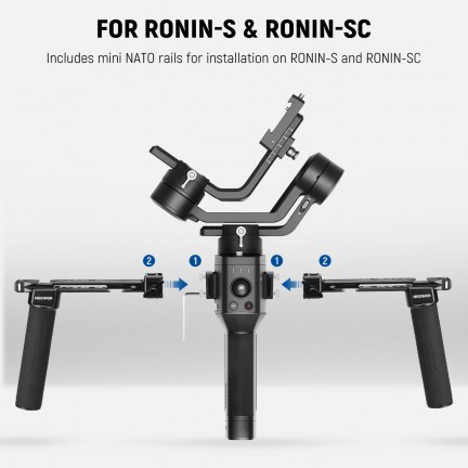 NEEWER GA006 Dual Handgrip for DJI RS4 RS4 Pro RS3 RS3 Pro RS2 RSC2 Ronin S SC Gimbal