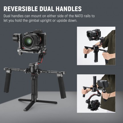 NEEWER GA006 Dual Handgrip for DJI RS4 RS4 Pro RS3 RS3 Pro RS2 RSC2 Ronin S SC Gimbal