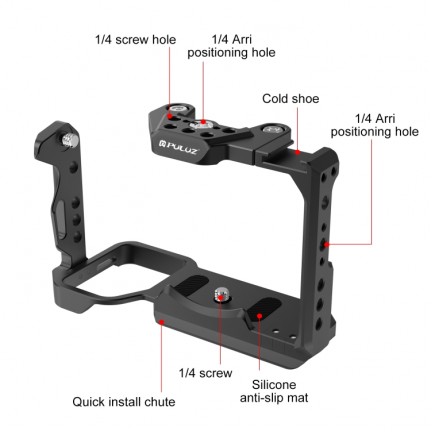 Metal Camera Cage For Sony ILME-FX30 / FX3 Stabilizer Rig with NOTA Slider