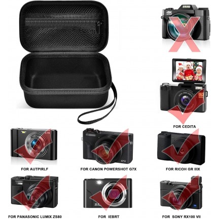 Digital Camera Case for Vlogging Camera for Canon PowerShot G7X Mark II/III / Sony ZV-1 / ZV-1 II