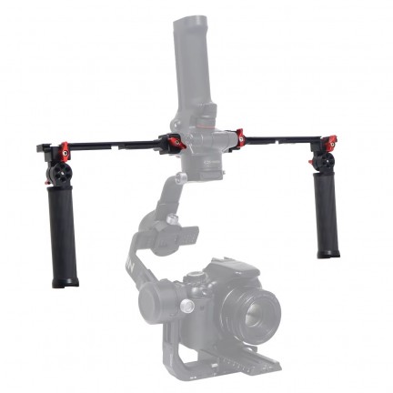 Stabilizer Dual Handle Grip Extension Arm Adjustable Light Monitor Bracket Stand For RS2/RSC2/RS3 Mini/RS3/RS4 Pro