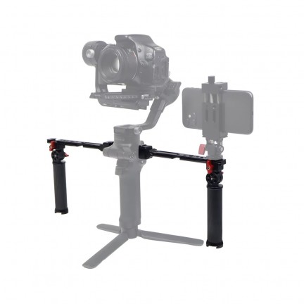 Stabilizer Dual Handle Grip Extension Arm Adjustable Light Monitor Bracket Stand For RS2/RSC2/RS3 Mini/RS3/RS4 Pro