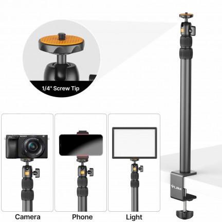 Ulanzi VIJIM LS02 Camera Desk Mount Stand with Auxiliary Holding Arm