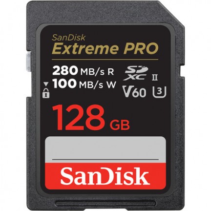 SanDisk 128GB SDXC Extreme PRO V60/UHS-II/U3/R280-/W100MB/s