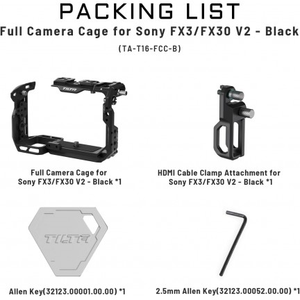 Tilta Full Camera Cage V2 for Sony FX3 & FX30