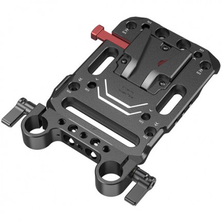 SmallRig V Mount Battery Plate with Dual 15mm Rod Clamp