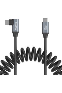 SmallRig USB-C Straight-to-Right Angled Coiled Data Cable