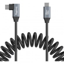 SmallRig USB-C Straight-to-Right Angled Coiled Data Cable