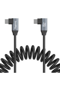 SmallRig USB-C Right Angled-to-Right Angled Coiled Data Cable