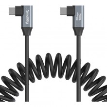 SmallRig USB-C Right Angled-to-Right Angled Coiled Data Cable