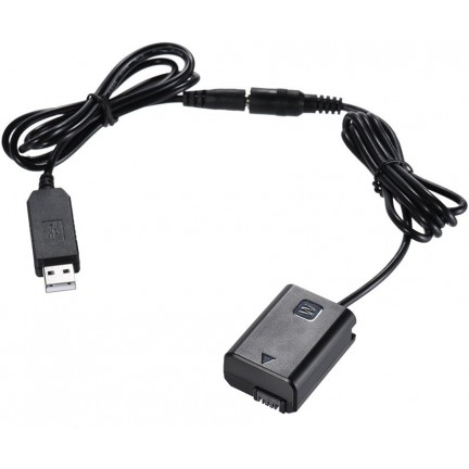 USB NP-FW50 Dummy Battery Pack Coupler Adapter Cable