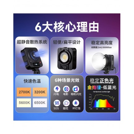 NiceFoto QA-2000A 200W Bi-Color LED Video Light With ES-100cm Softbox/Stand