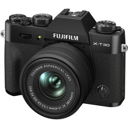 FUJIFILM X-T30 II Mirrorless Camera with XC 15-45mm OIS PZ Lens (Black)